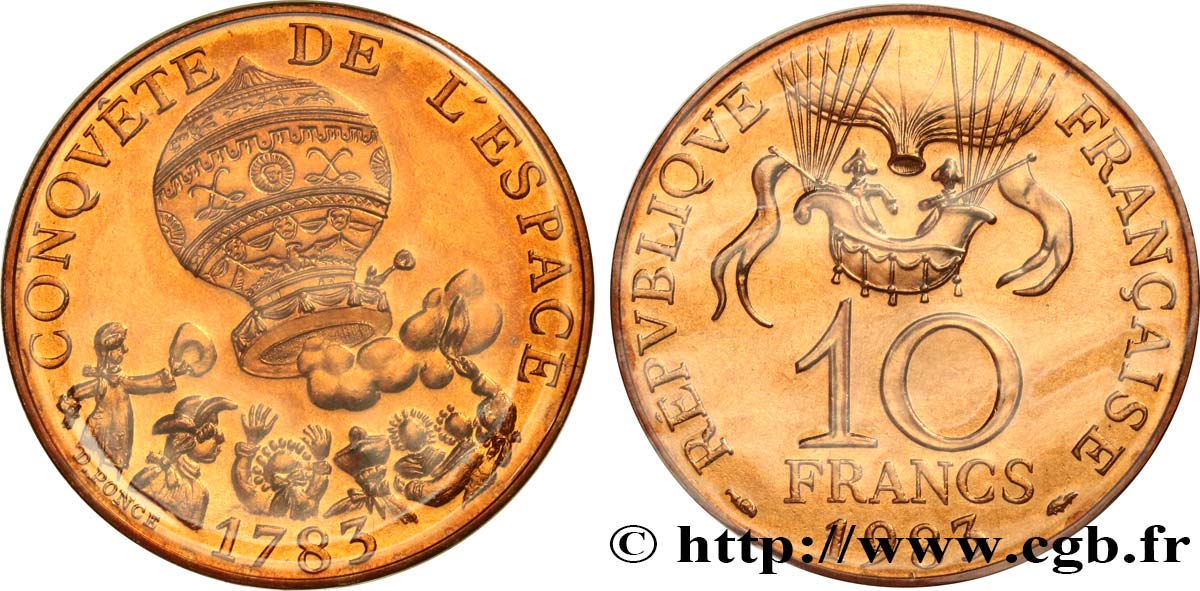 10 francs Conquête de l’Espace 1983 Pessac F.367/2 FDC 