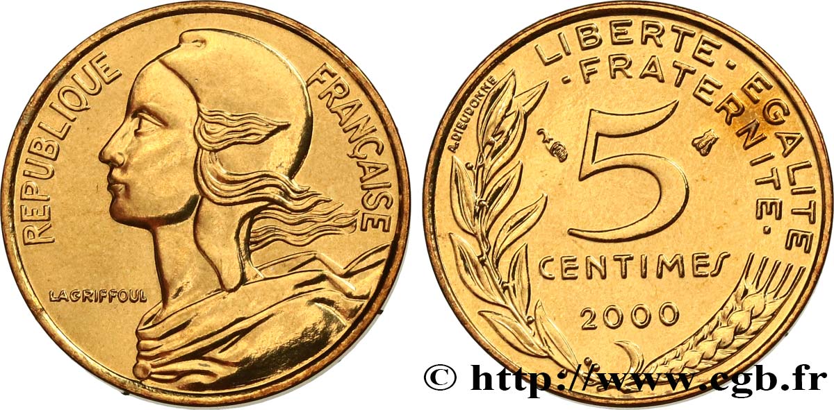 5 centimes Marianne 2000 Pessac F.125/44 MS 