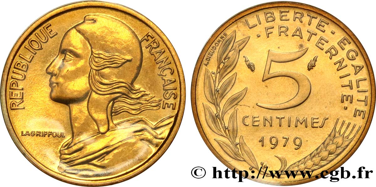 5 centimes Marianne 1979 Pessac F.125/15 MS 
