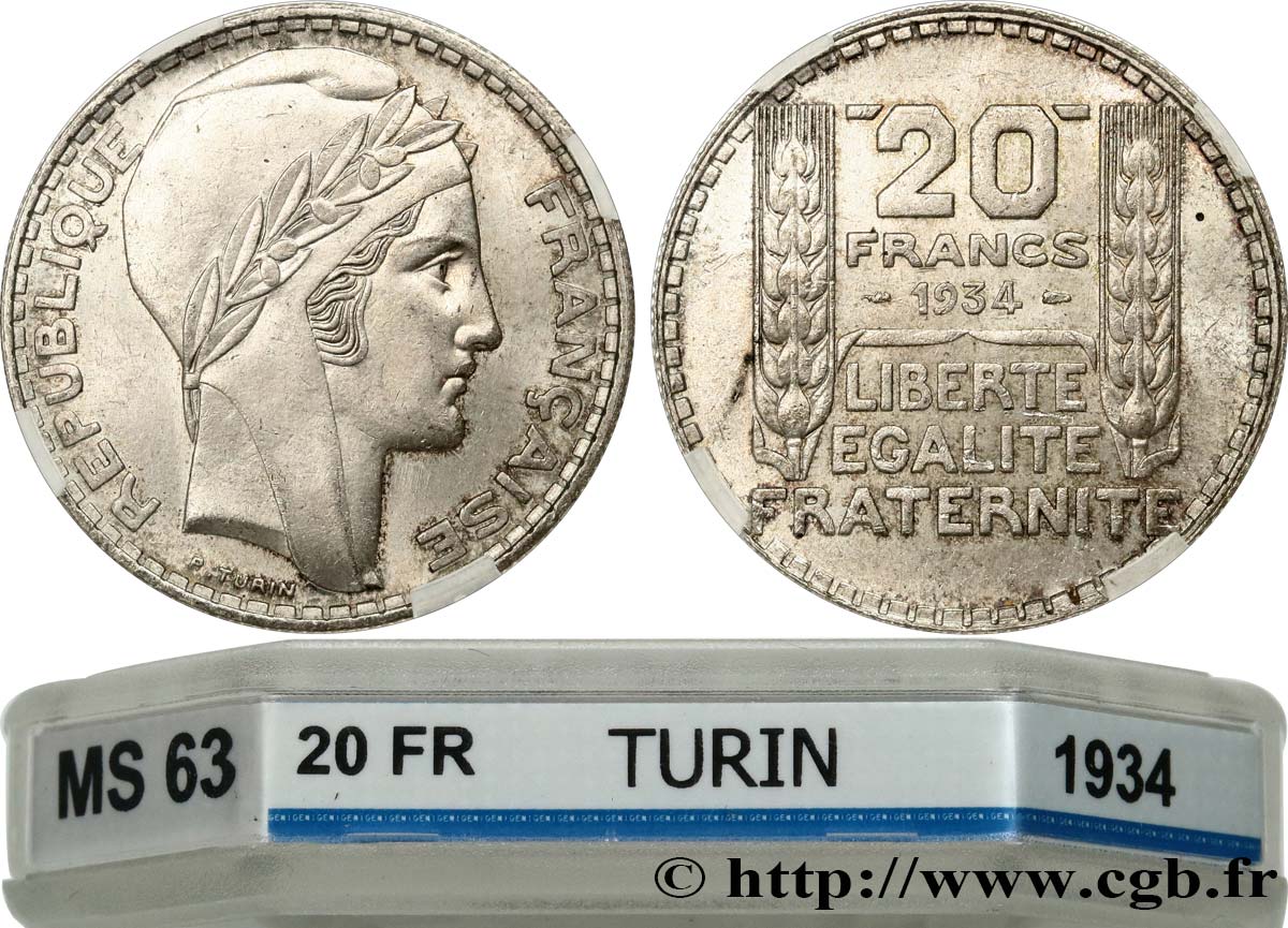 20 francs Turin 1934  F.400/6 SC63 GENI