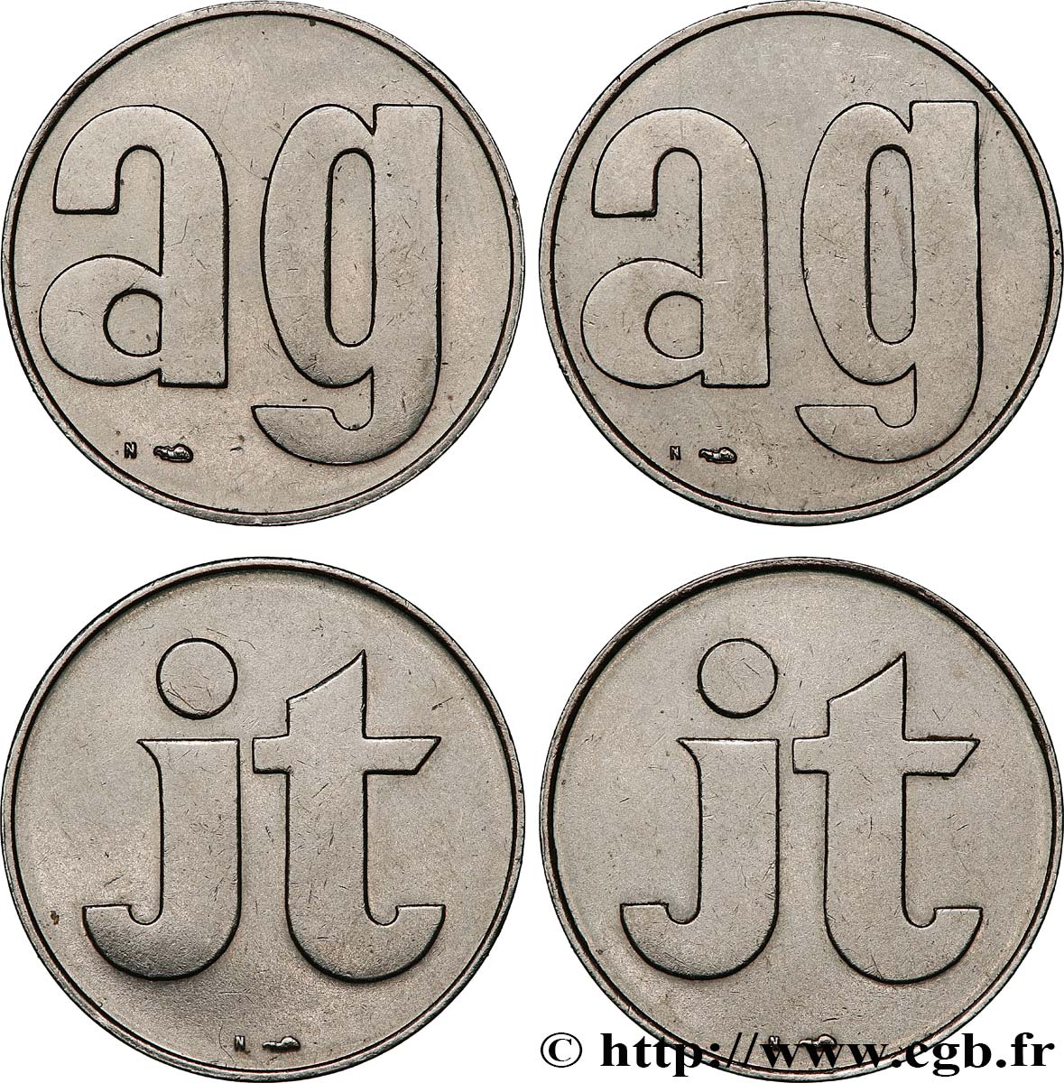 Lot de deux exemplaires JT et AG (Atelier de Gravure) n.d. Paris GEM.266 1 TTB+ 