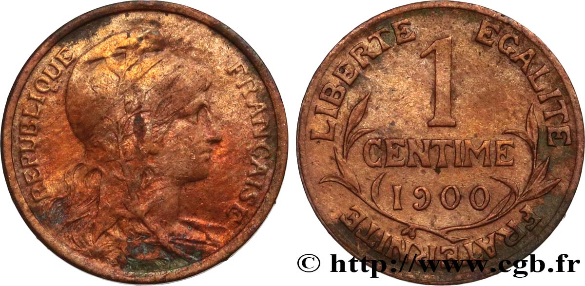 1 centime Daniel-Dupuis 1900 Paris F.105/4 TB+ 