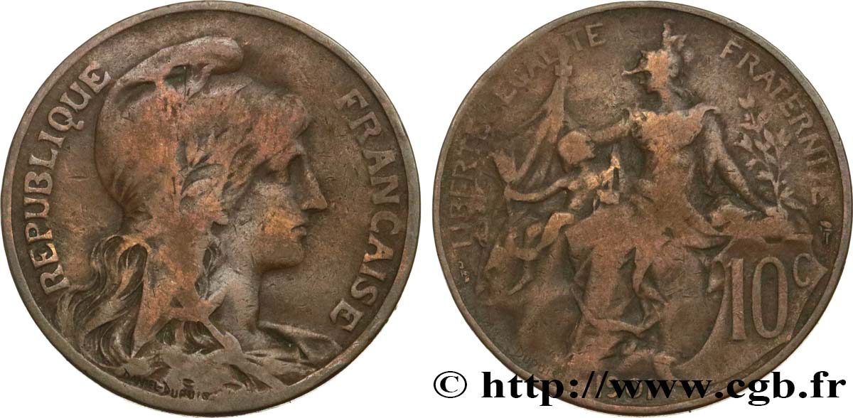 10 centimes Daniel-Dupuis 1901  F.136/10 TB15 