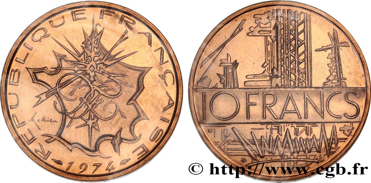 10 francs Mathieu 1974 Pessac F.365/2 FDC 