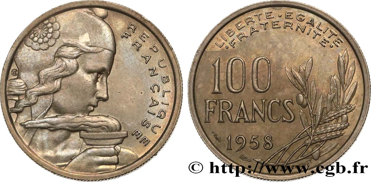 100 francs Cochet 1958  F.450/12 AU55 