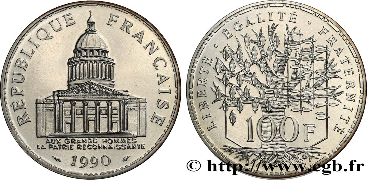 100 francs Panthéon 1990  F.451/10 FDC 