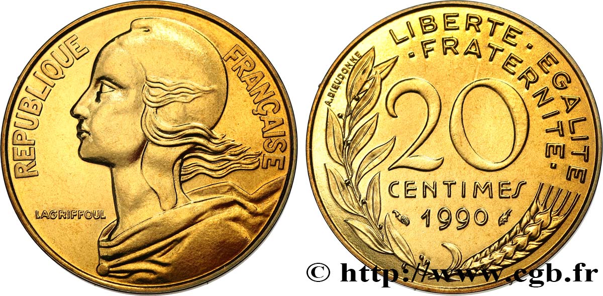 20 centimes Marianne 1990 Pessac F.156/30 FDC 