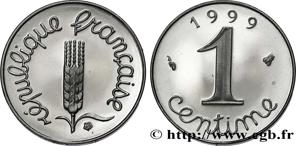 1 centime Épi, BE (Belle Épreuve) 1999 Pessac F.106/59 var. ST 