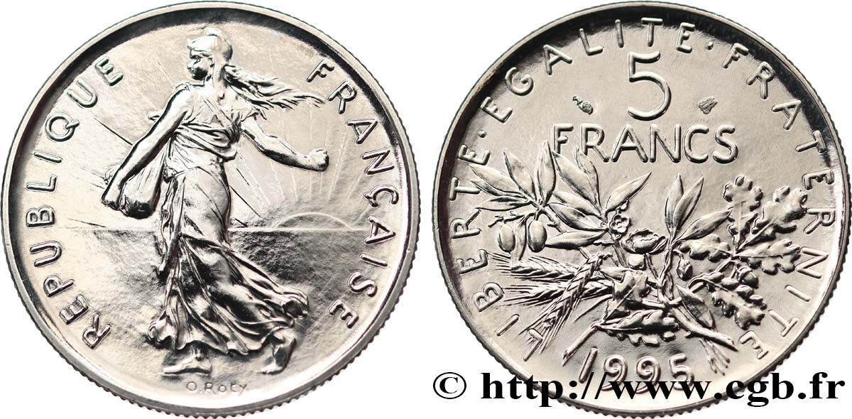 5 francs Semeuse, nickel 1995 Pessac F.341/31 SPL64 