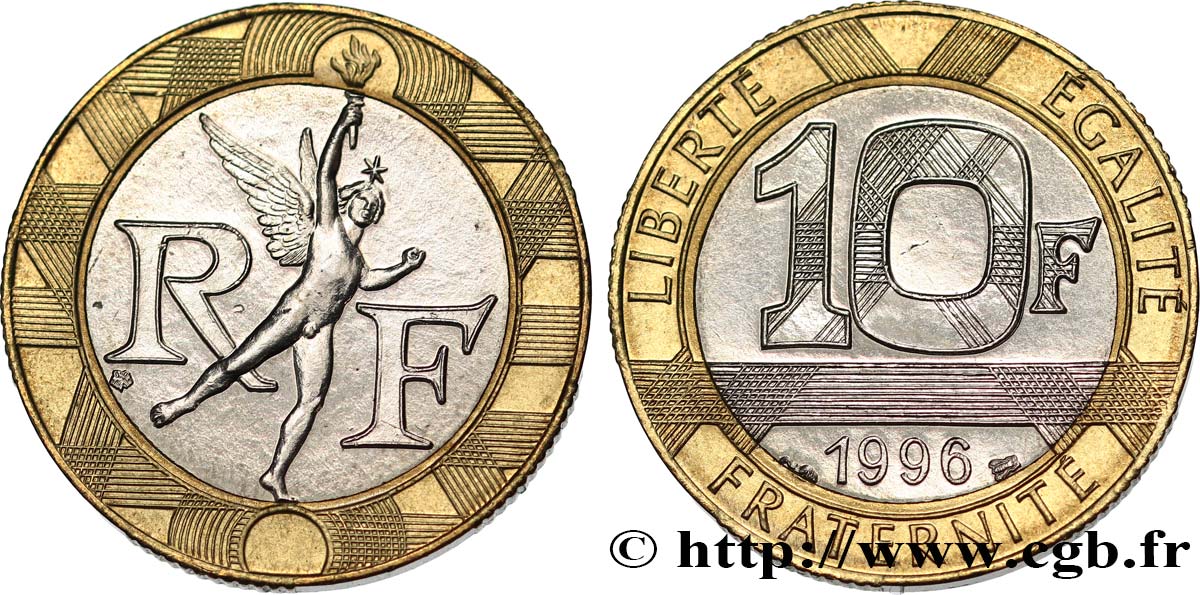 10 francs Génie de la Bastille 1996 Pessac F.375/13 SPL60 