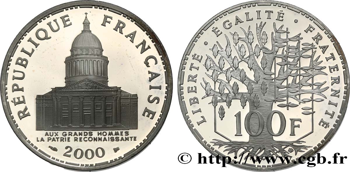 100 francs Panthéon, Belle Épreuve 2000  F.451/23 fST 
