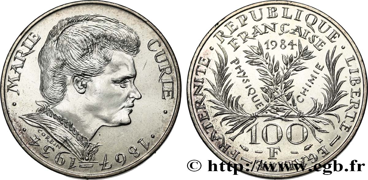 100 francs Marie Curie 1984  F.452/2 EBC62 