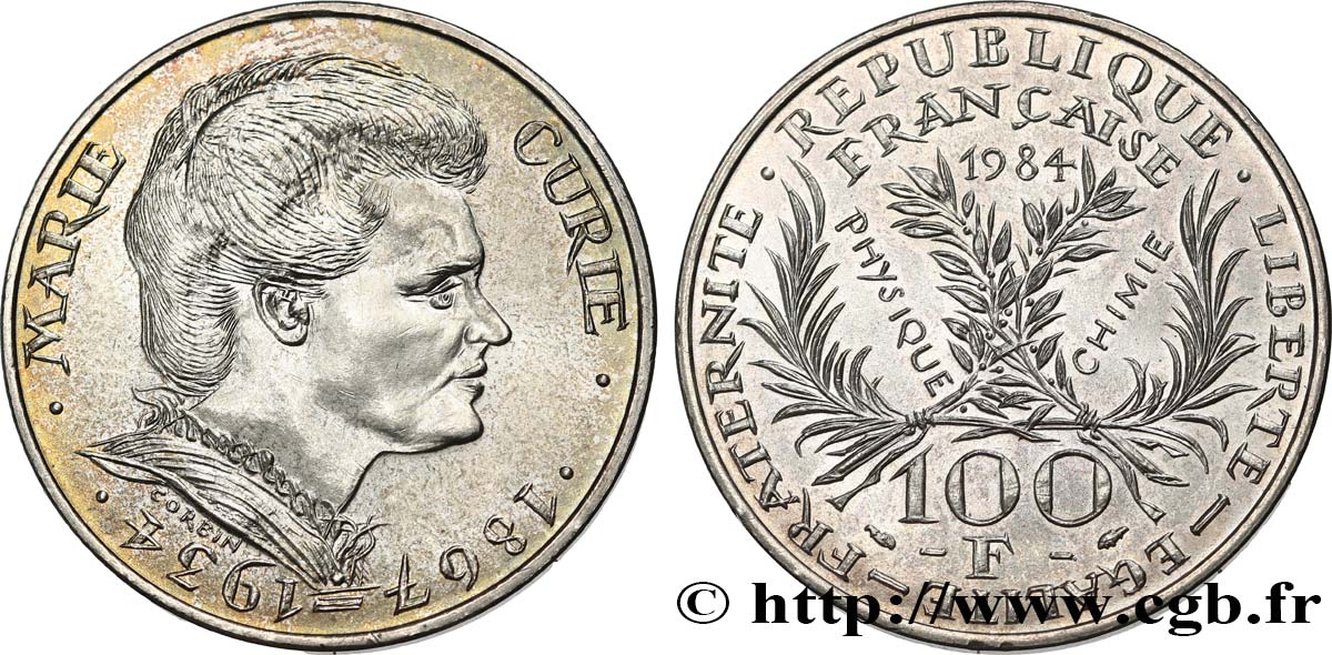 100 francs Marie Curie 1984  F.452/2 MS62 