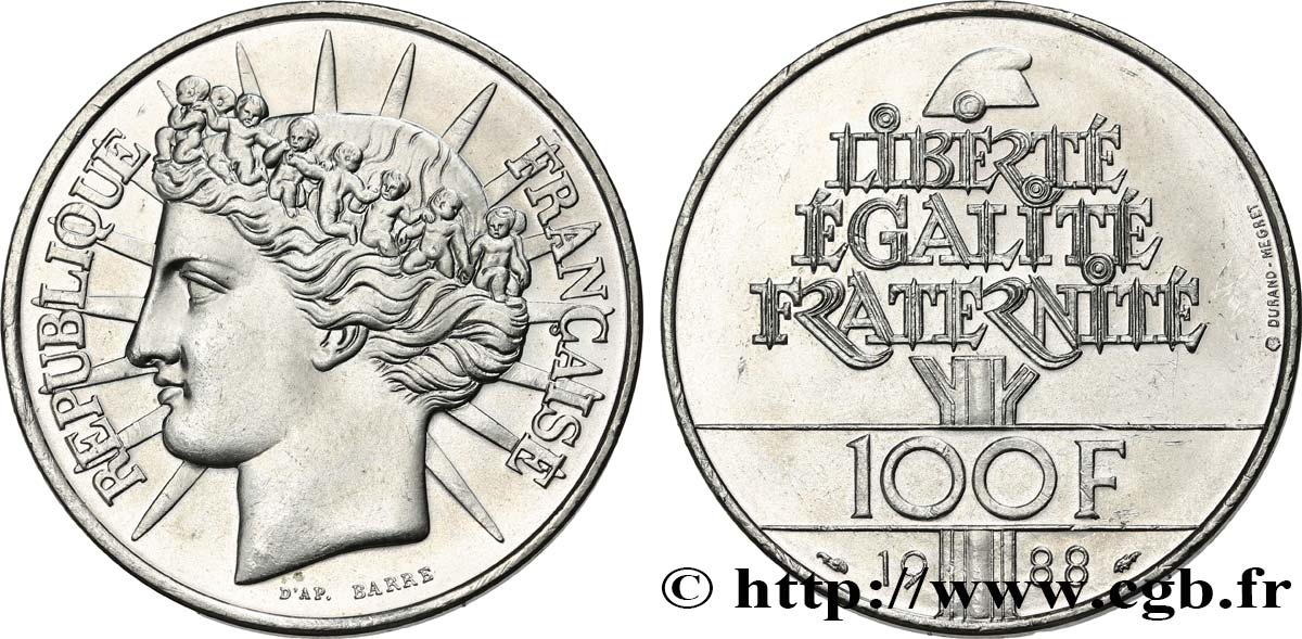 100 francs Fraternité 1988  F.456/2 MS62 