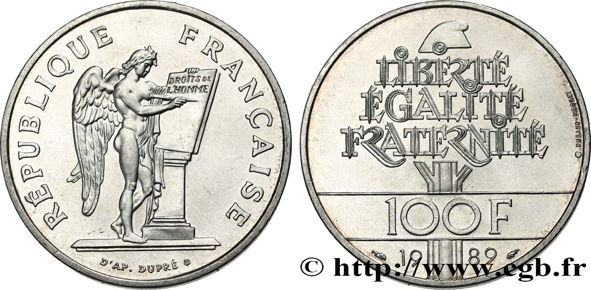 100 francs Droits de l’Homme 1989  F.457/2 VZ+ 