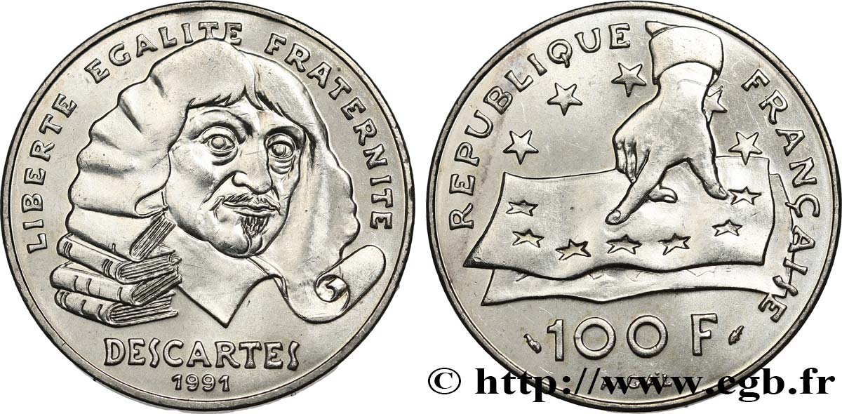 100 francs René Descartes 1991  F.459/2 EBC+ 