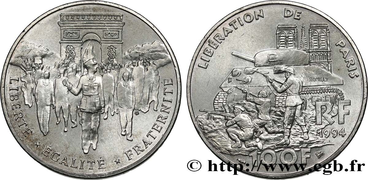100 francs Libération de Paris 1994  F.462/2 SUP62 