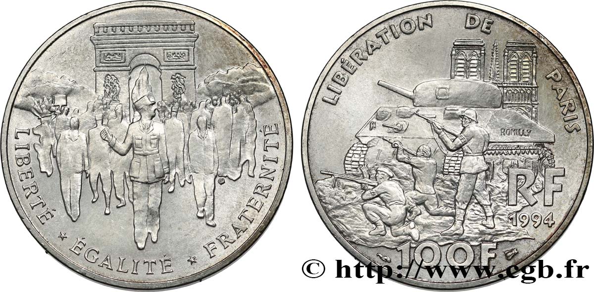 100 francs Libération de Paris 1994  F.462/2 EBC 