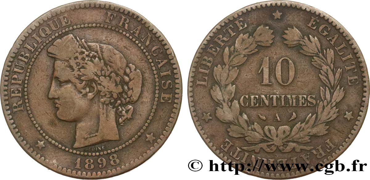 10 centimes Cérès 1898 Paris F.135/45 S25 