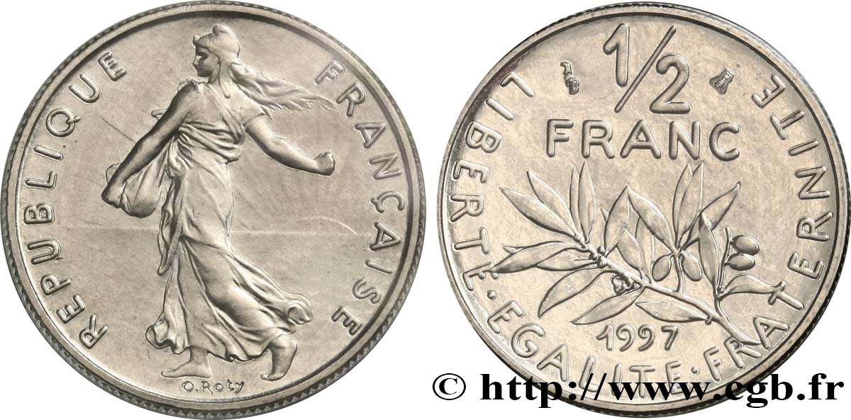 1/2 franc Semeuse, BU (Brillant Universel) 1997 Pessac F.198/40 FDC 