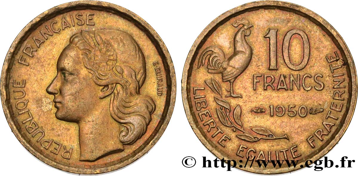 10 francs Guiraud 1950  F.363/2 TTB+ 