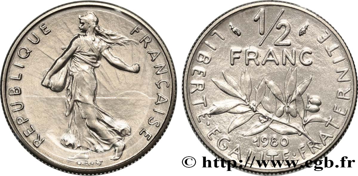 1/2 franc Semeuse 1980  F.198/19 ST 