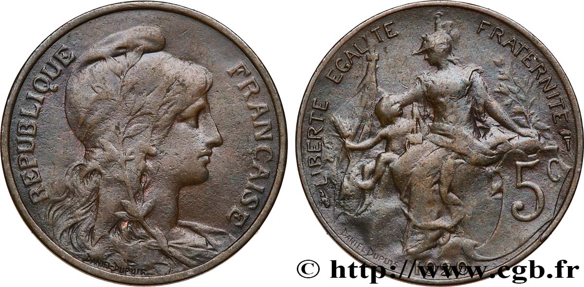5 centimes Daniel-Dupuis 1920  F.119/31 BC+ 