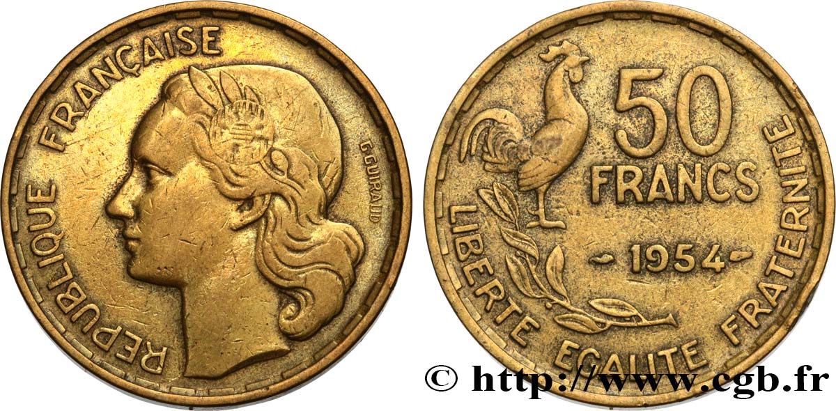 50 francs Guiraud 1954  F.425/12 VF 