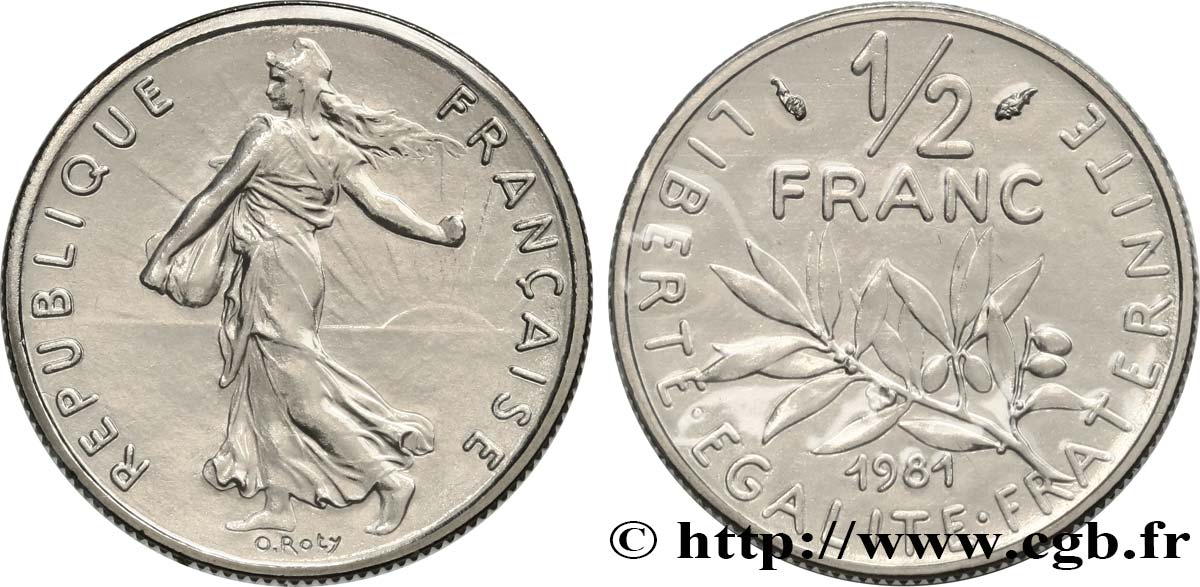 1/2 franc Semeuse 1981 Pessac F.198/20 FDC 
