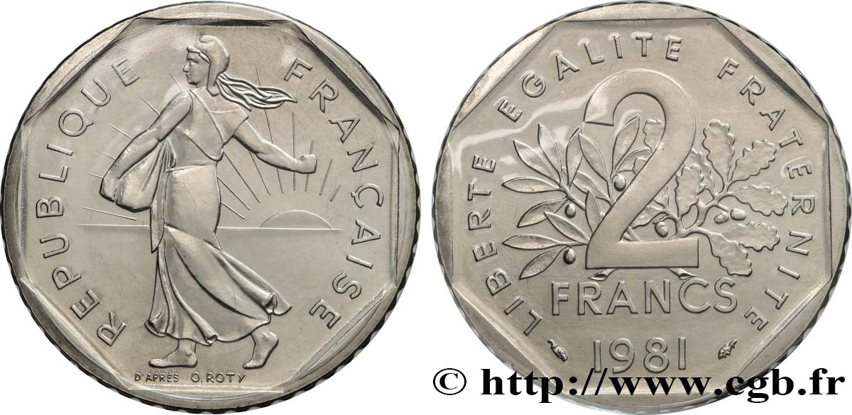 2 francs Semeuse, nickel 1981 Pessac F.272/5 FDC 