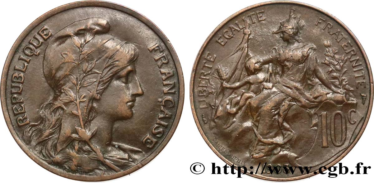 10 centimes Daniel-Dupuis 1903  F.136/12 XF40 