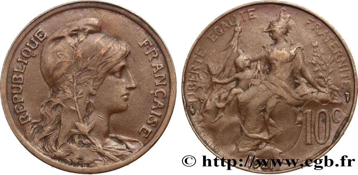 10 centimes Daniel-Dupuis 1921  F.136/30 TB35 