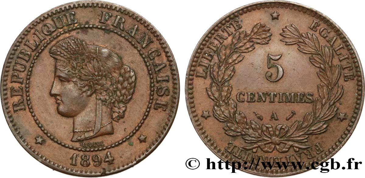 5 centimes Cérès 1894 Paris F.118/36 BB50 
