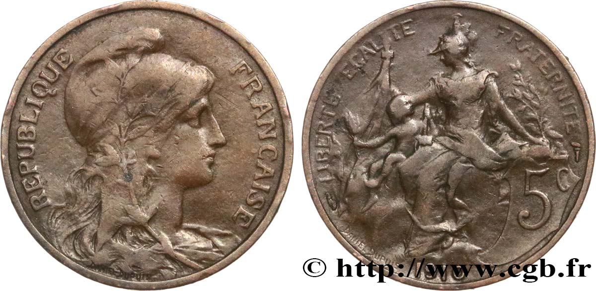 5 centimes Daniel-Dupuis 1910  F.119/22 S 