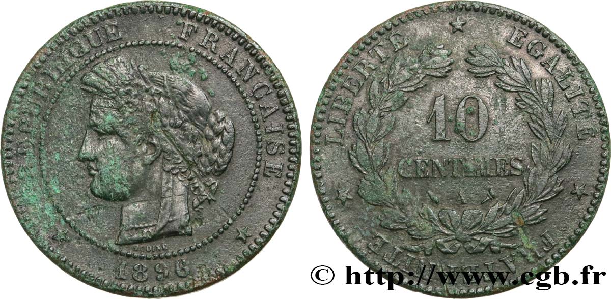 10 centimes Cérès 1896 Paris F.135/42 BC 