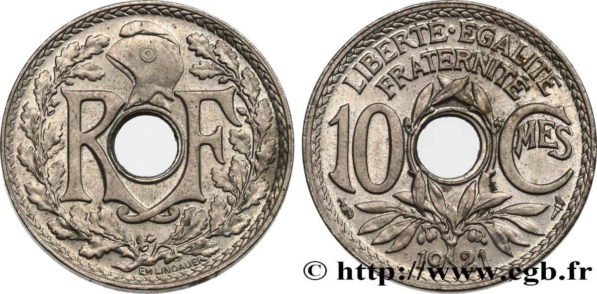 10 centimes Lindauer 1921  F.138/5 SUP62 