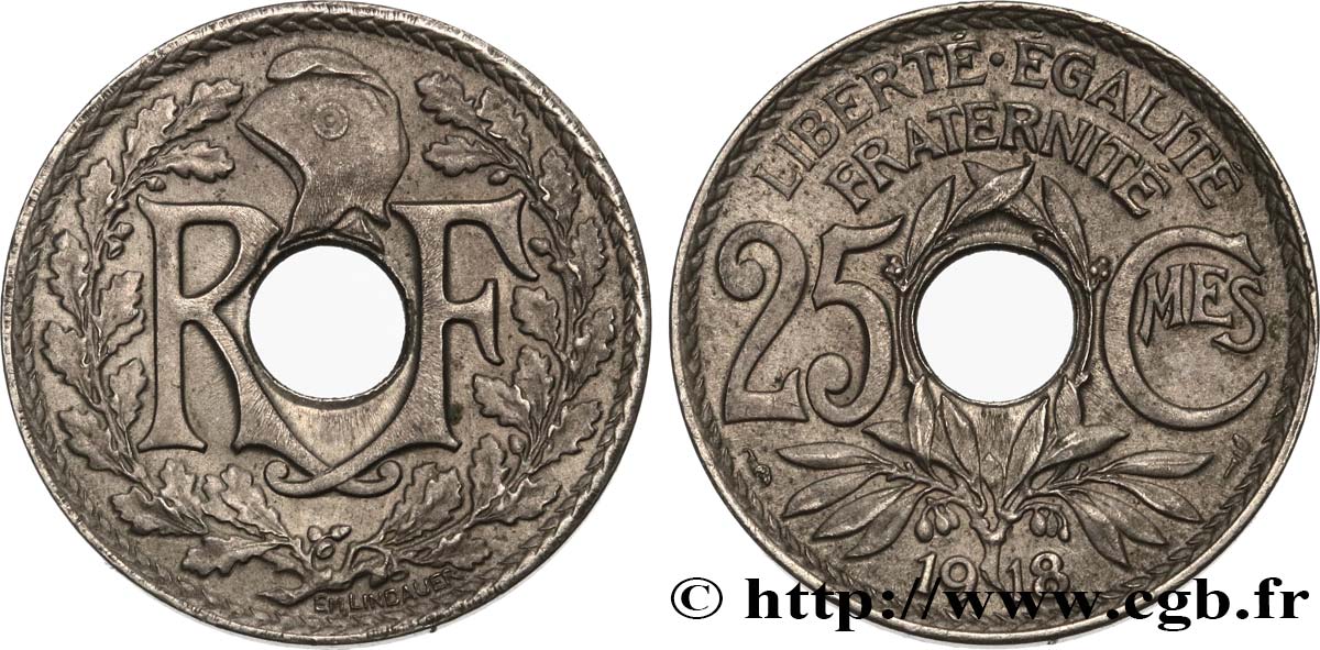 25 centimes Lindauer 1918  F.171/2 AU53 
