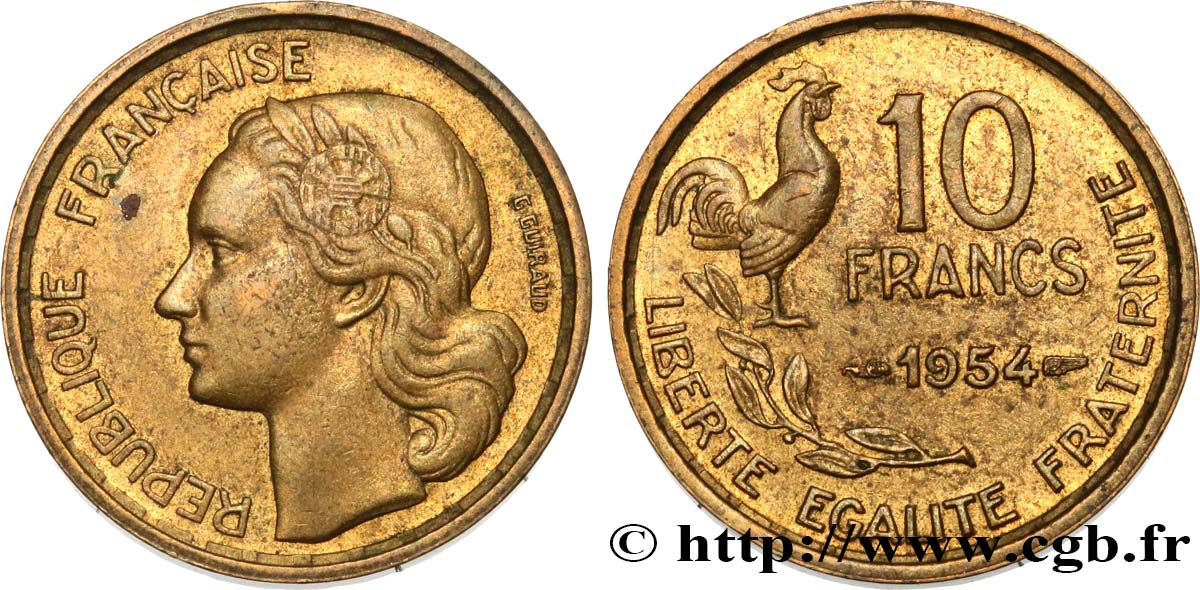 10 francs Guiraud 1954  F.363/10 TTB53 