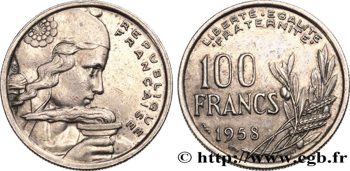 100 francs Cochet 1958  F.450/12 TTB 