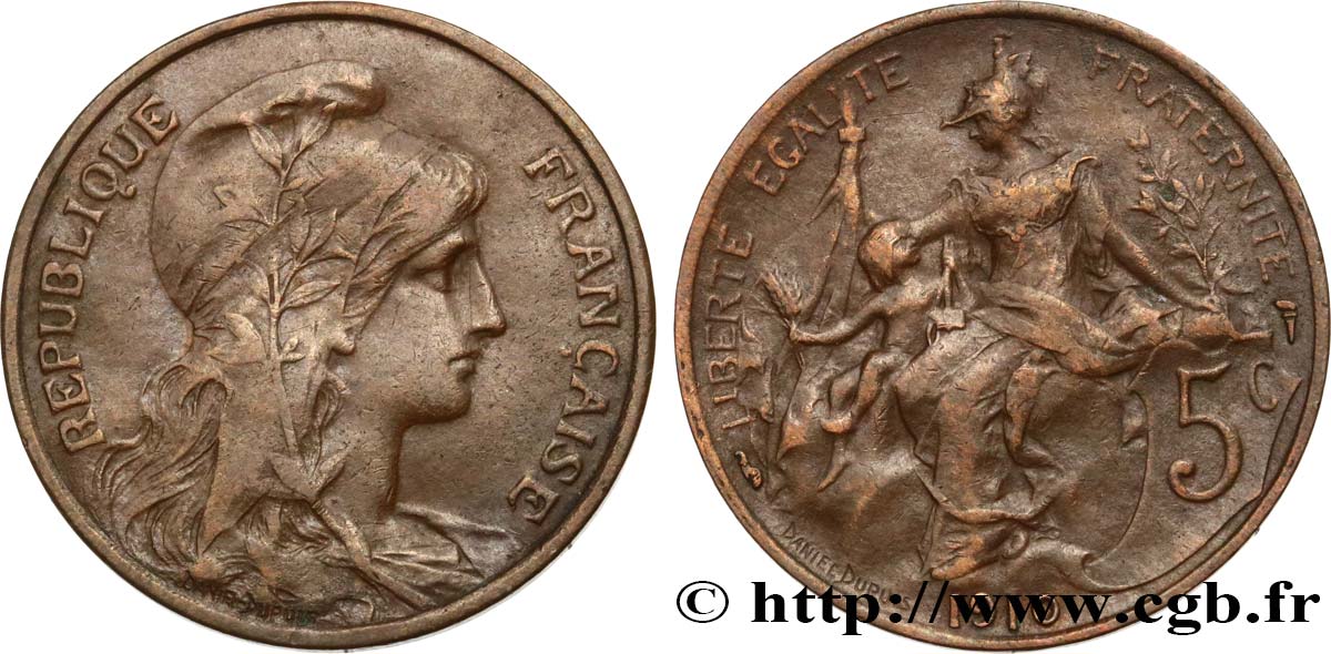 5 centimes Daniel-Dupuis 1910  F.119/22 S35 