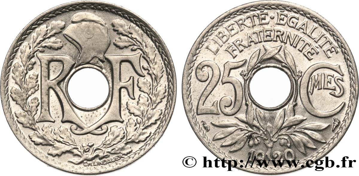 25 centimes Lindauer 1920  F.171/4 AU55 