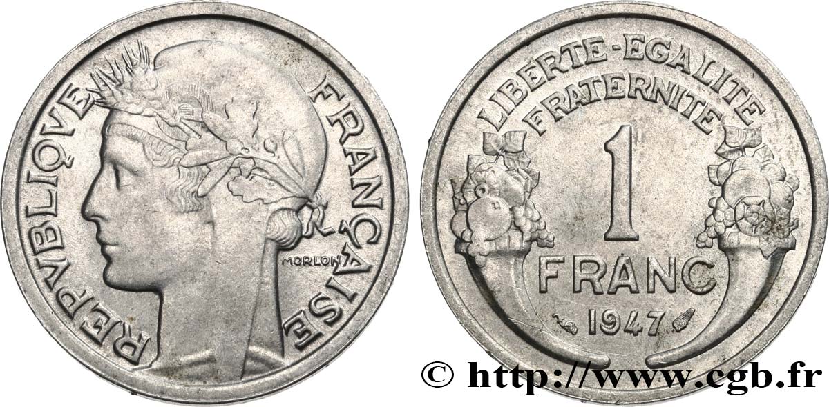 1 franc Morlon, légère 1947  F.221/11 SPL58 