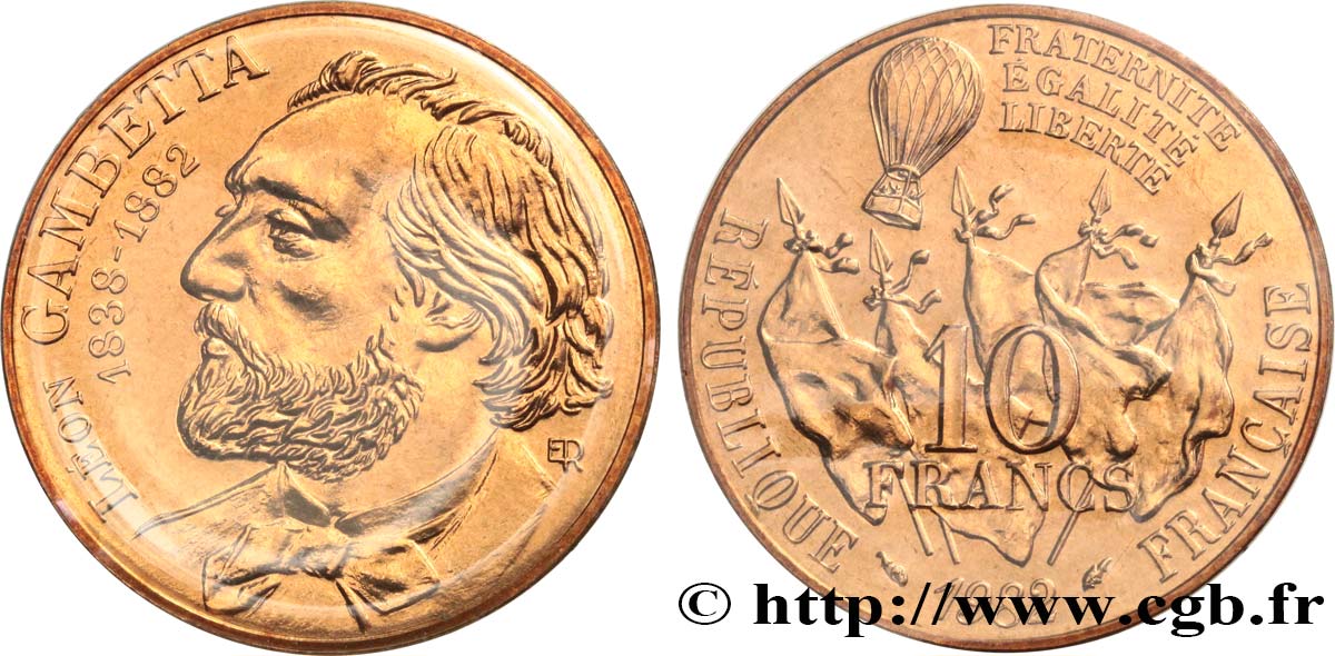 10 francs Gambetta 1982  F.366/2 FDC 