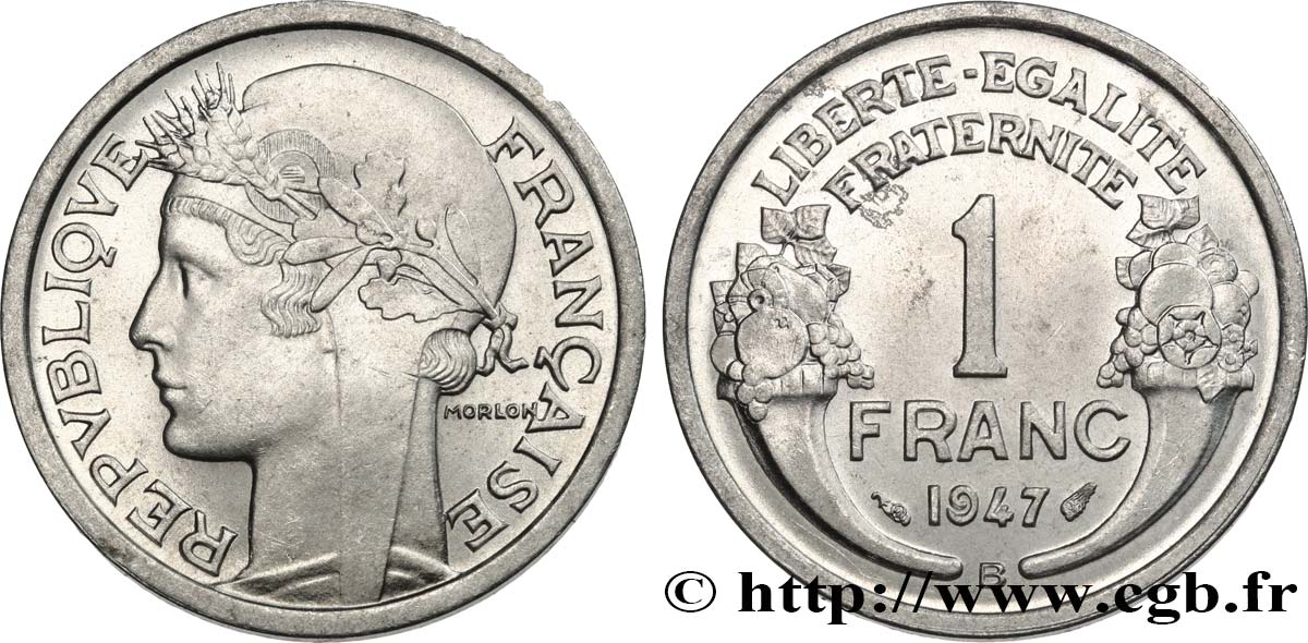 1 franc Morlon, légère 1947 Beaumont-Le-Roger F.221/12 SPL63 
