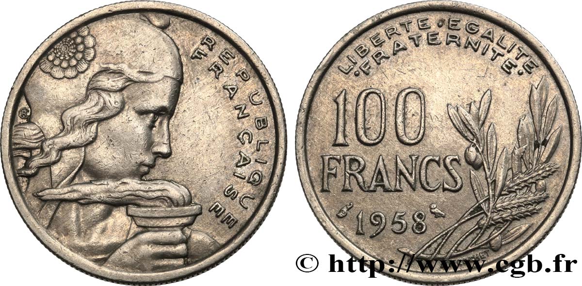 100 francs Cochet, Chouette 1958  F.450/13 q.BB 