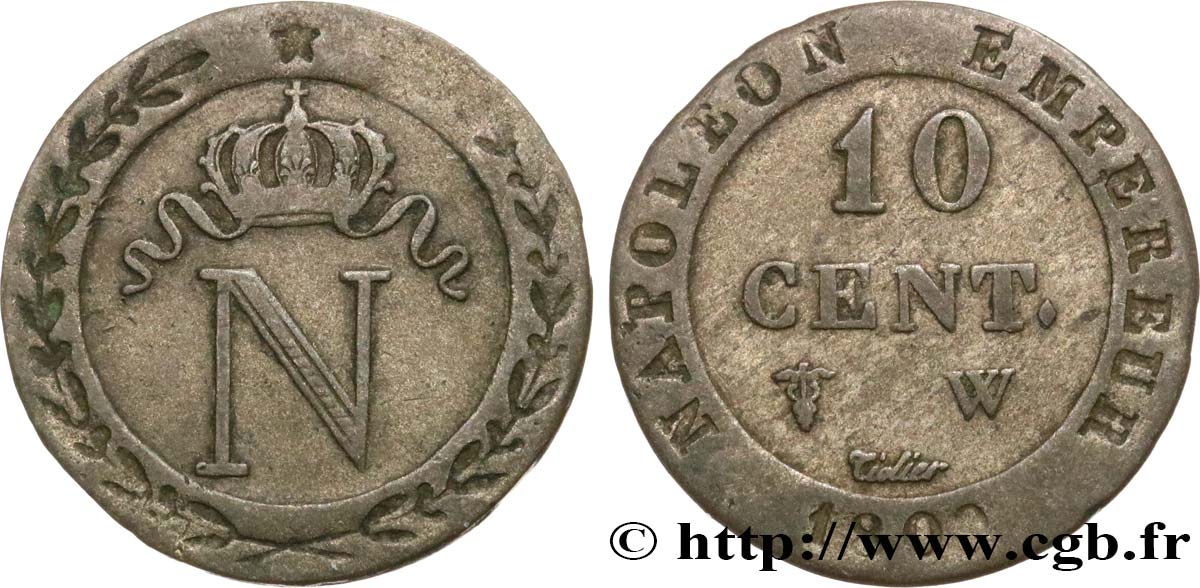 10 cent. à l N couronnée 1809 Lille F.130/19 BB45 