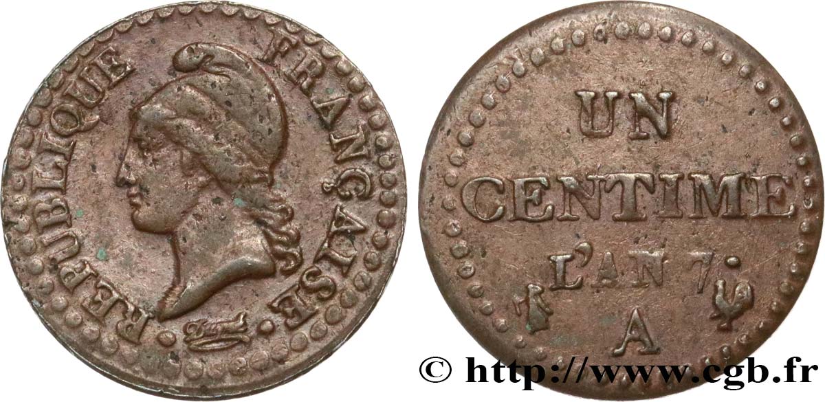 Un centime Dupré, grand 7 1799 Paris F.100/16 BC35 