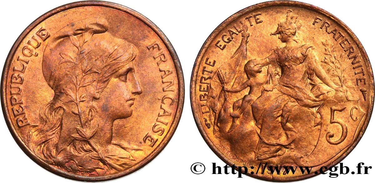 5 centimes Daniel-Dupuis 1917  F.119/30 MS62 