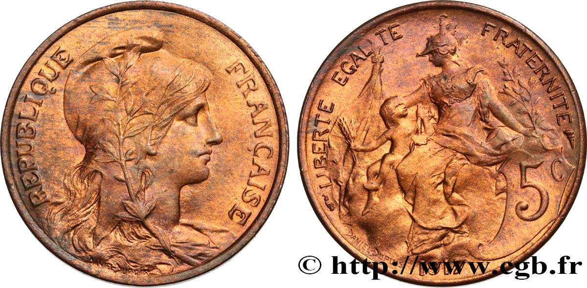 5 centimes Daniel-Dupuis 1917  F.119/30 MS62 
