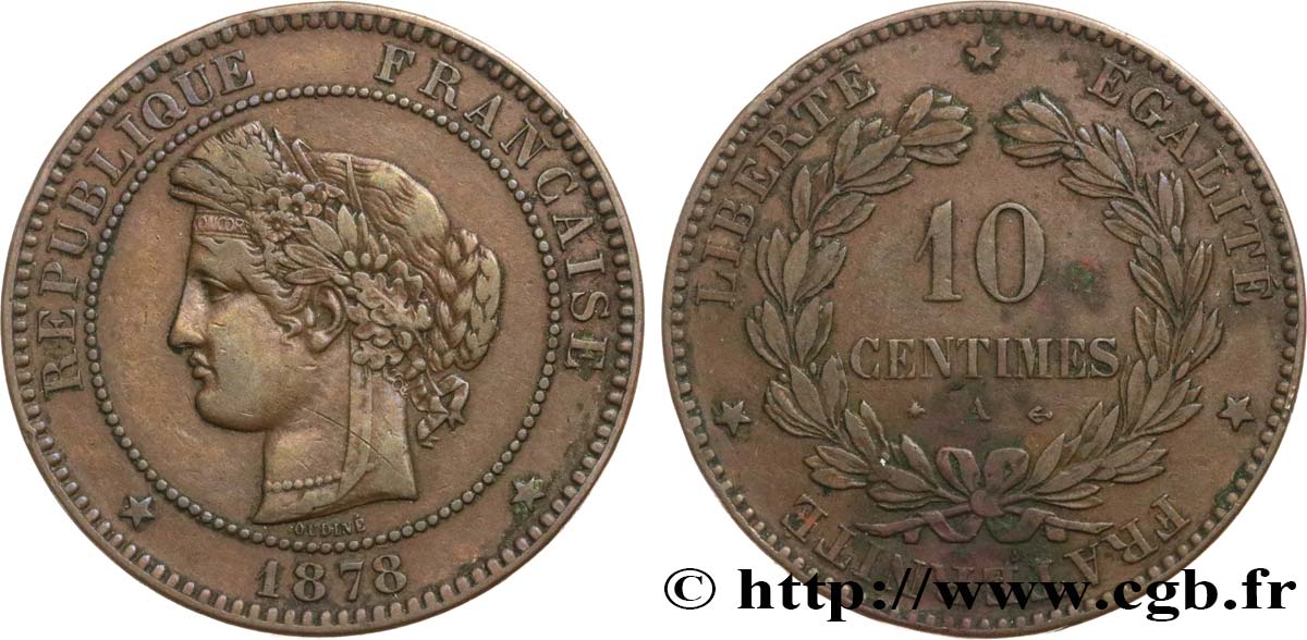 10 centimes Cérès 1878 Paris F.135/20 S35 